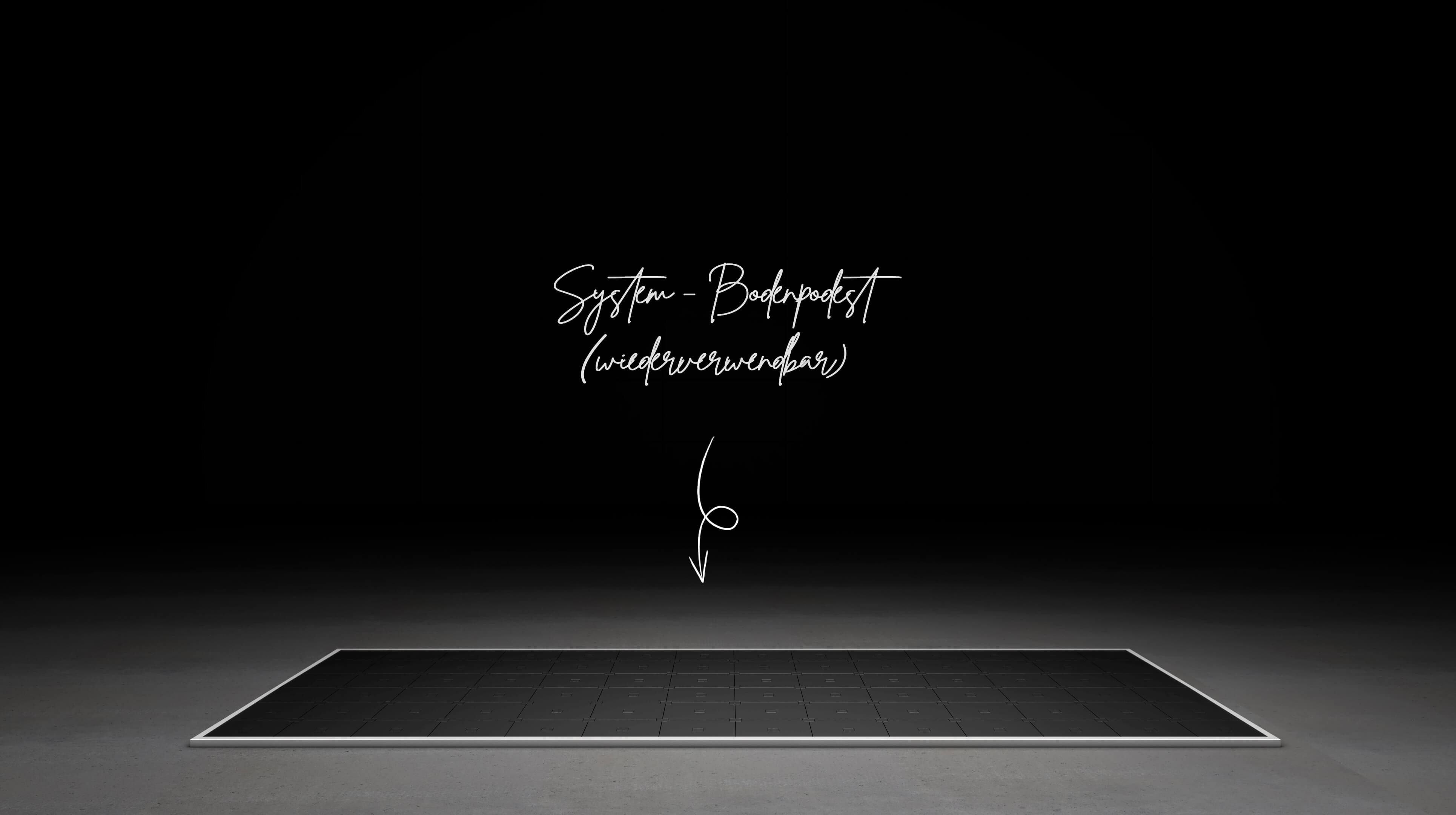 Nachhaltiger Messestand - System Bodenpodest